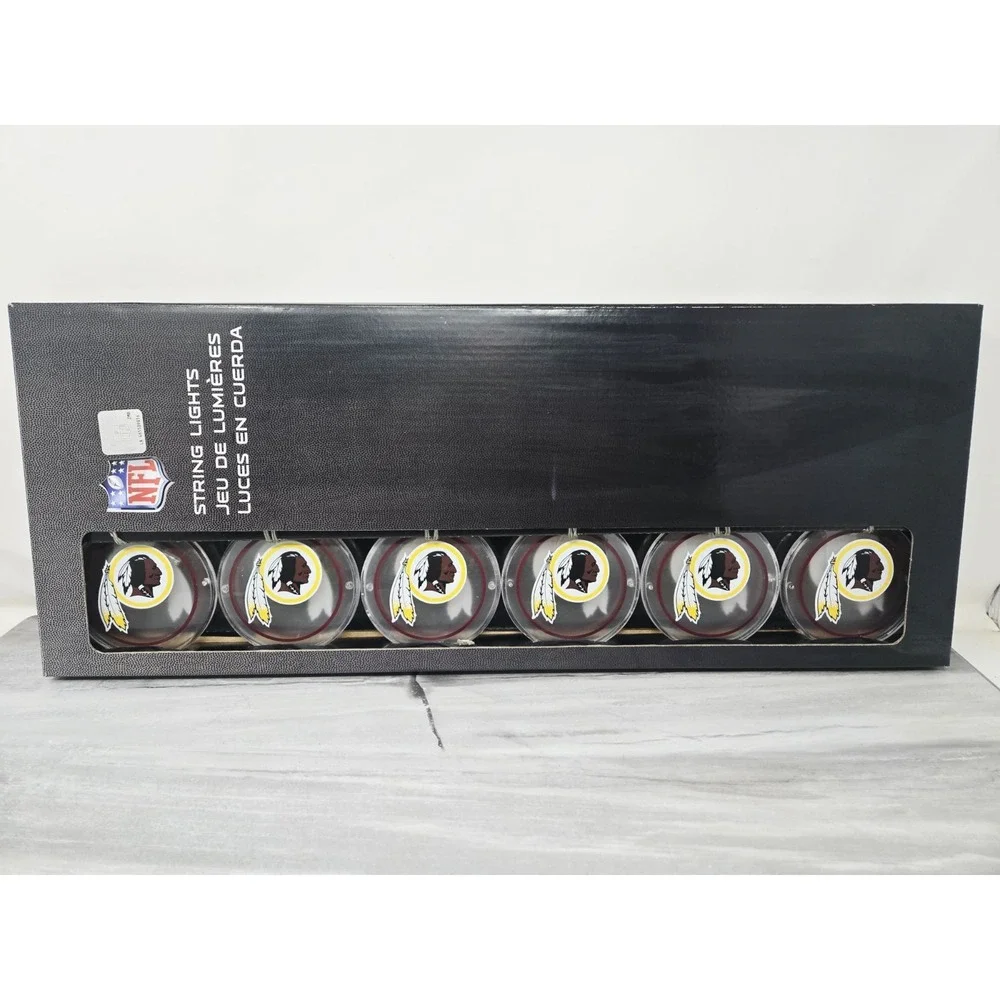 Washington Redskins New Old Stock String LED‎ Lights Man Cave Party 9 Foot Long